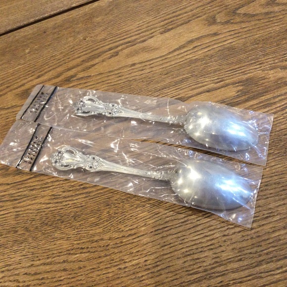 4 PC(2 spoons, 2 forks) Original Wallace Sterling Silver Rose - Picture 5 of 7